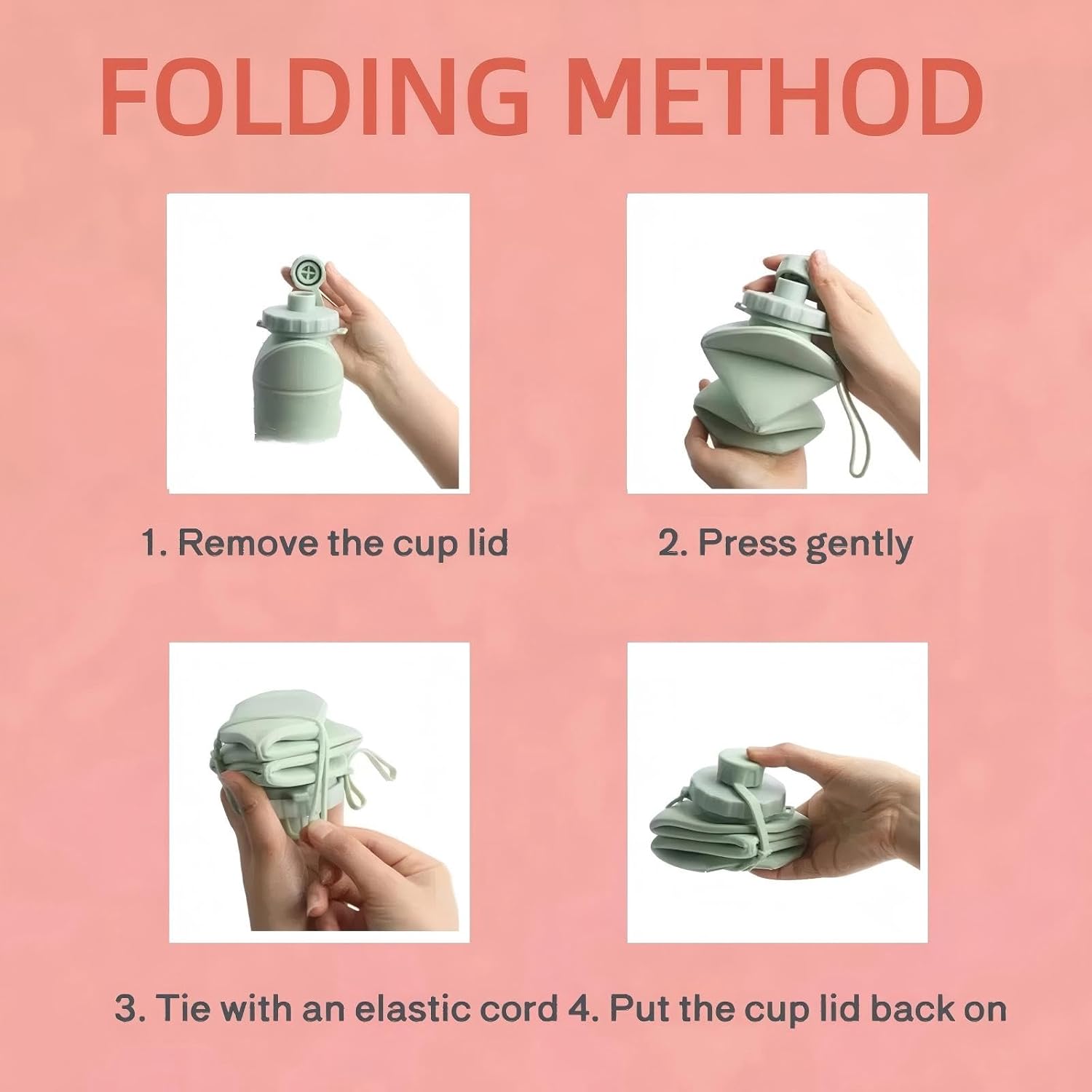 Collapsible Travel Water Bottle (600ml)