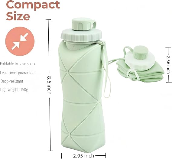 Collapsible Travel Water Bottle (600ml)