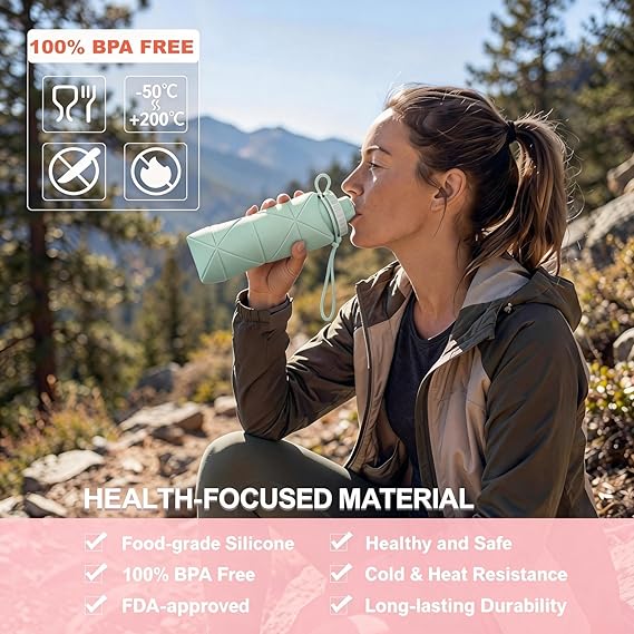 Collapsible Travel Water Bottle (600ml)