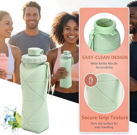 Collapsible Travel Water Bottle (600ml)
