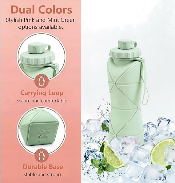 Collapsible Travel Water Bottle (600ml)