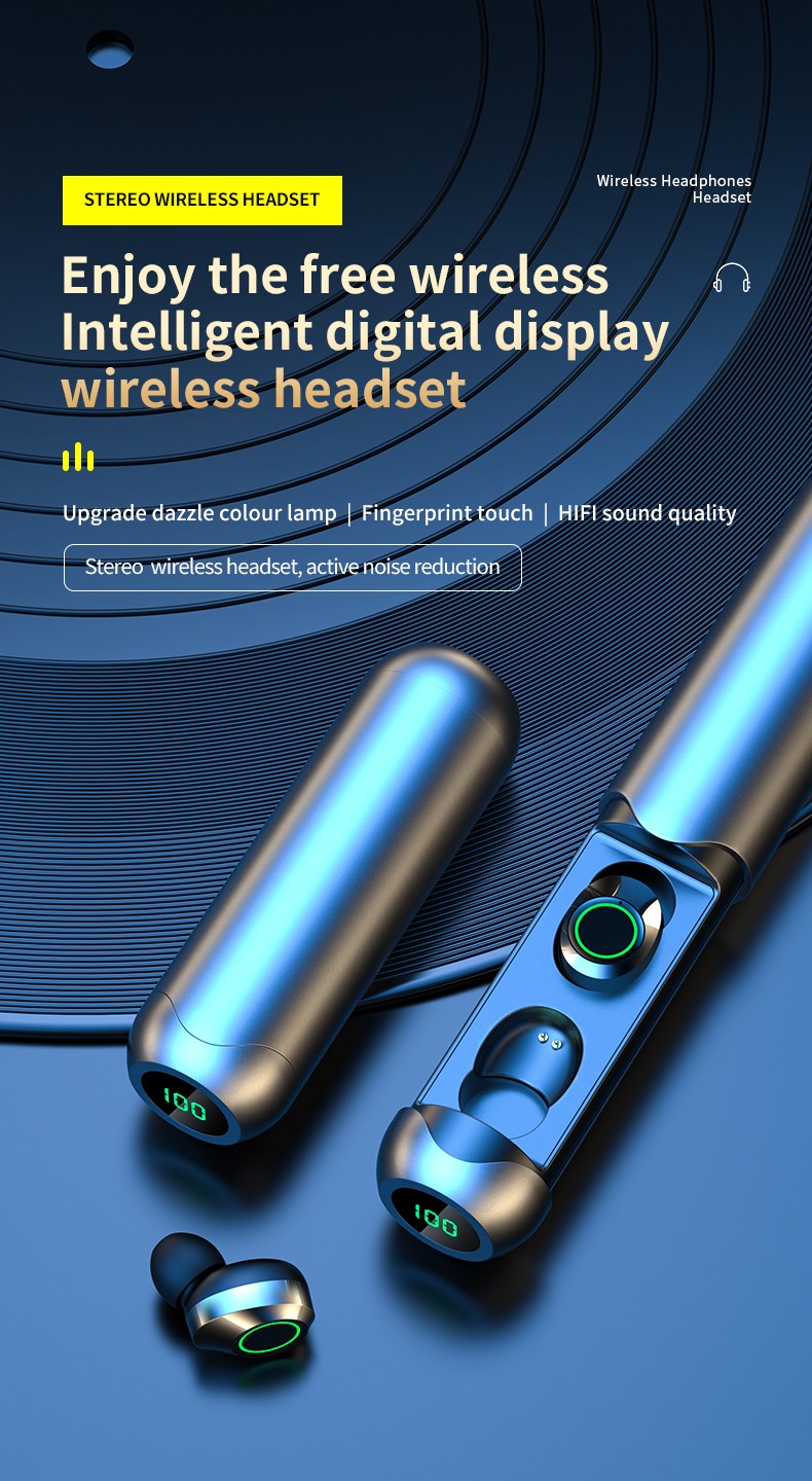 BQ40 Earbuds Gaming Stereo True Wireless Earphones, BQ40 Airpods TWS BQ40 True Wireless Bluetooth 5.3 Earbuds Noise Cancelling Earphones Stereo HiFi Sound Sport Headphones Touch Control Game Headsets Gaming Earbuds