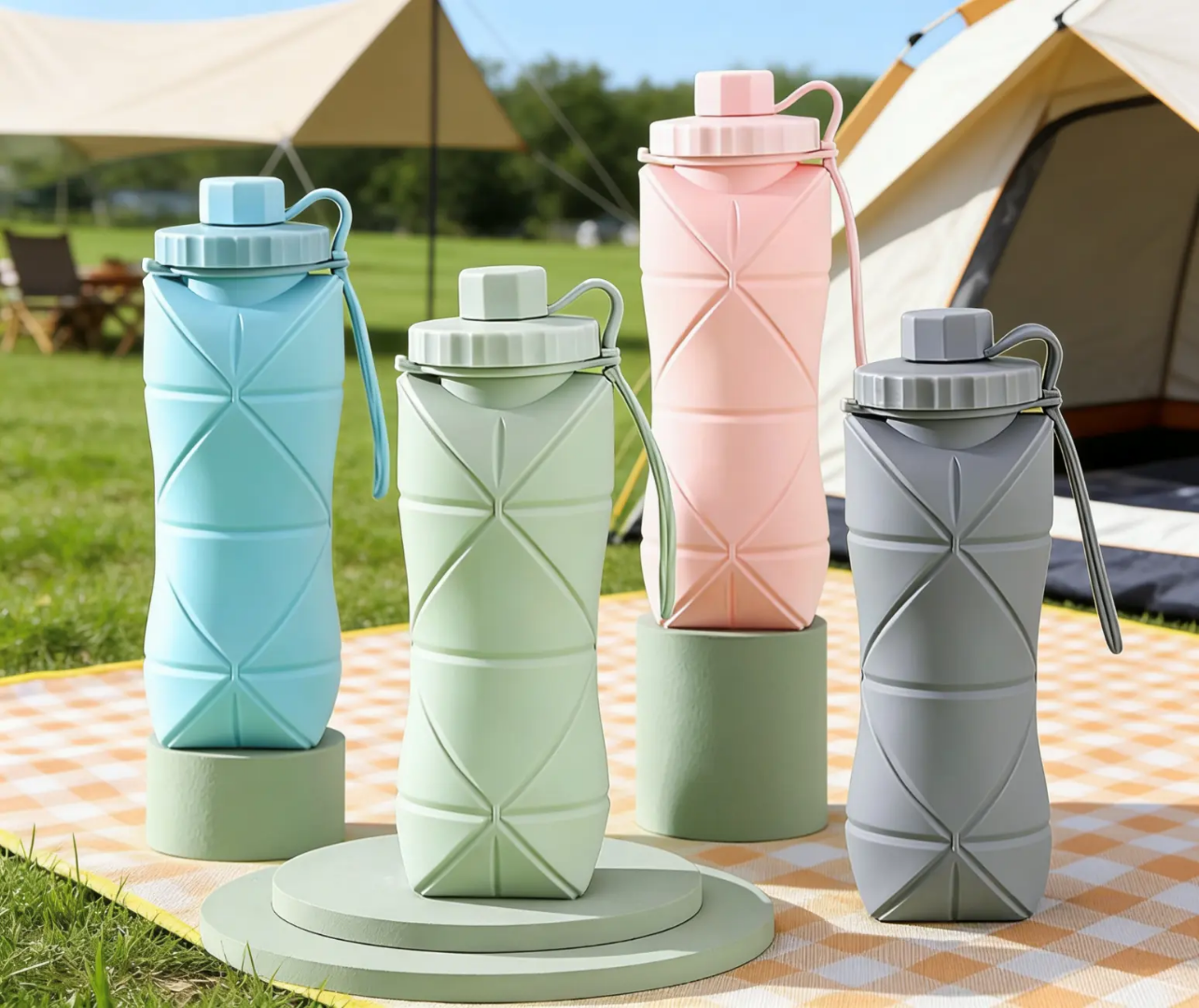 Collapsible Travel Water Bottle (600ml)