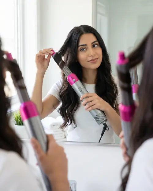 5 in 1 Hot Air Comb Hair Dryer Brush Blow Dryer Hair Curler Straightener Multi-Function Hair Styling Products