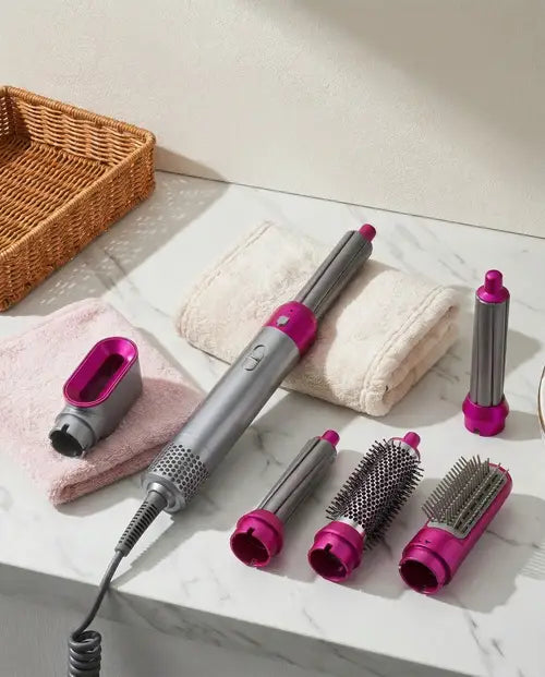 5 in 1 Hot Air Comb Hair Dryer Brush Blow Dryer Hair Curler Straightener Multi-Function Hair Styling Products