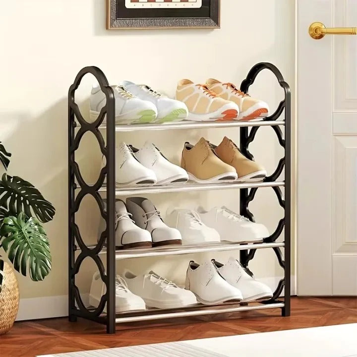 4-Layer Stainless Steel Shoe Rack – Durable & Stylish