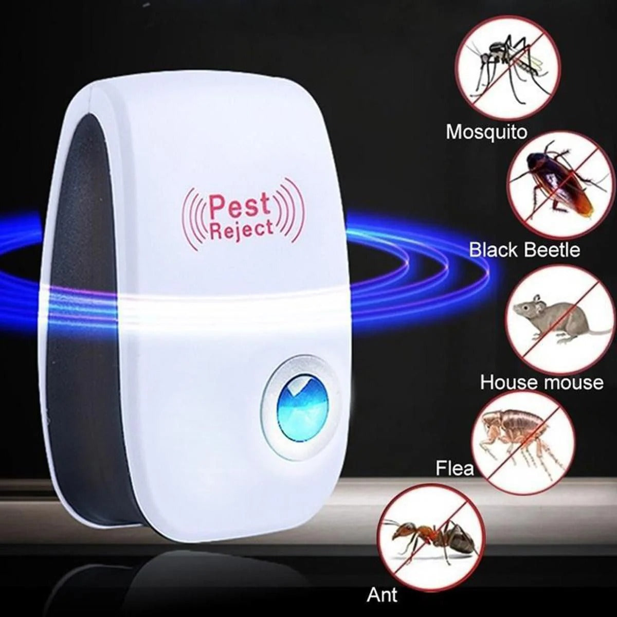 New Pest Reject Ultrasonic Pest Repellent – Electronic Plug in Indoor Sonic Repellent