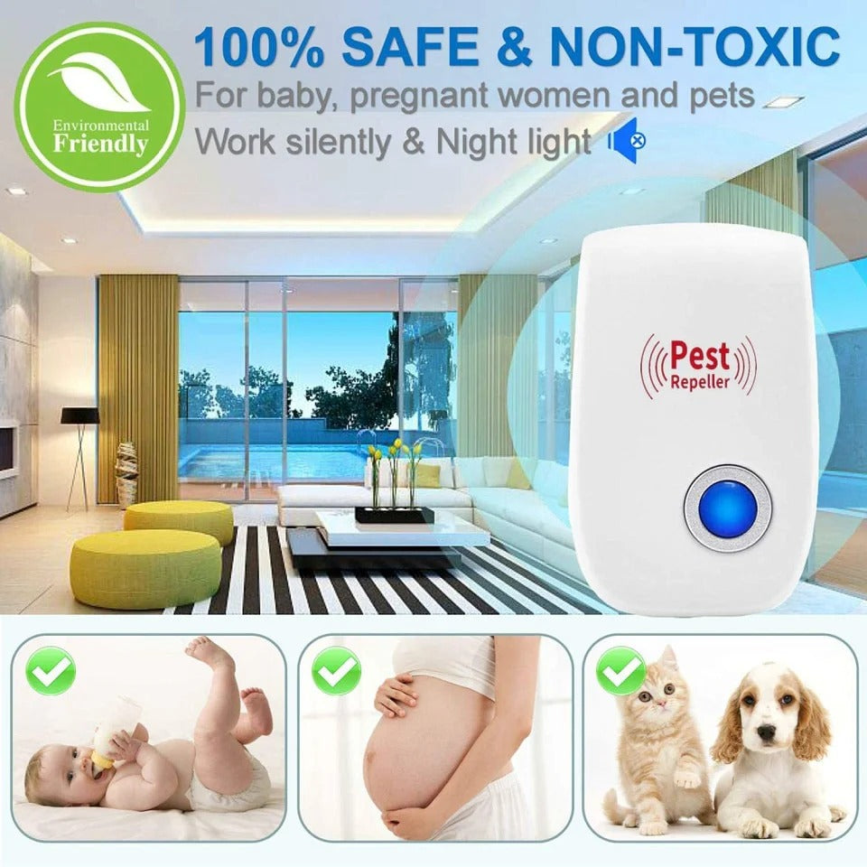 New Pest Reject Ultrasonic Pest Repellent – Electronic Plug in Indoor Sonic Repellent